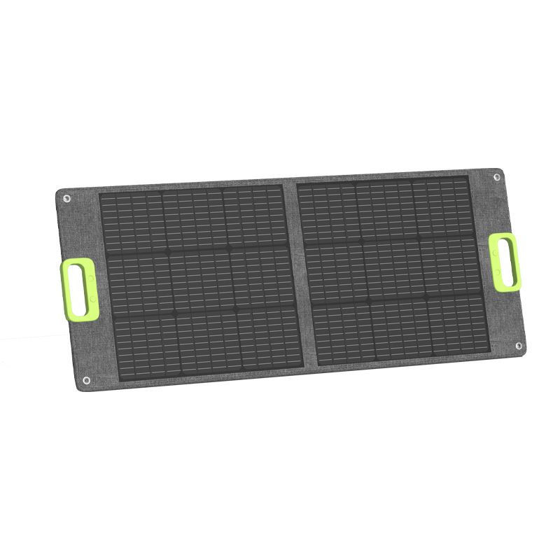 Hiking - แผงโซลาร์เซลล์พับได้แบบพกพา 100W ประสิทธิภาพสูง พร้อมพอร์ต USB สำหรับการตั้งแคมป์กลางแจ้ง