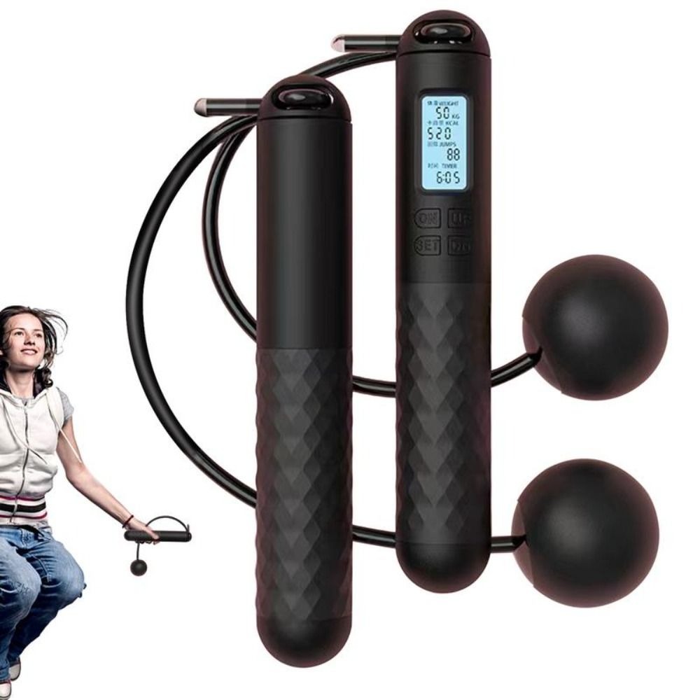 เชือกกระโดดไร้สายแบบพกพาพร้อมต - Smart Jump Rope Digital Counter บทวิจารณ์และราคา