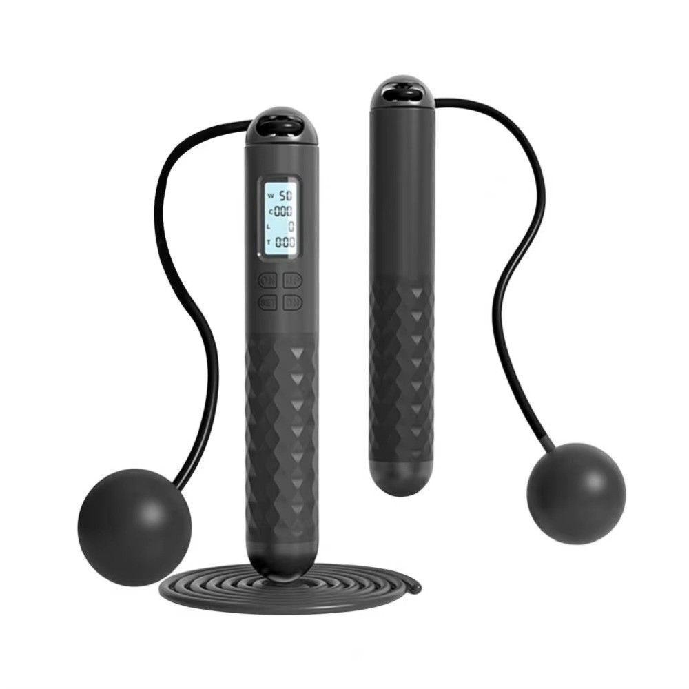 เชือกกระโดดไร้สายแบบพกพาพร้อมต - Smart Jump Rope Digital Counter บทวิจารณ์และราคา
