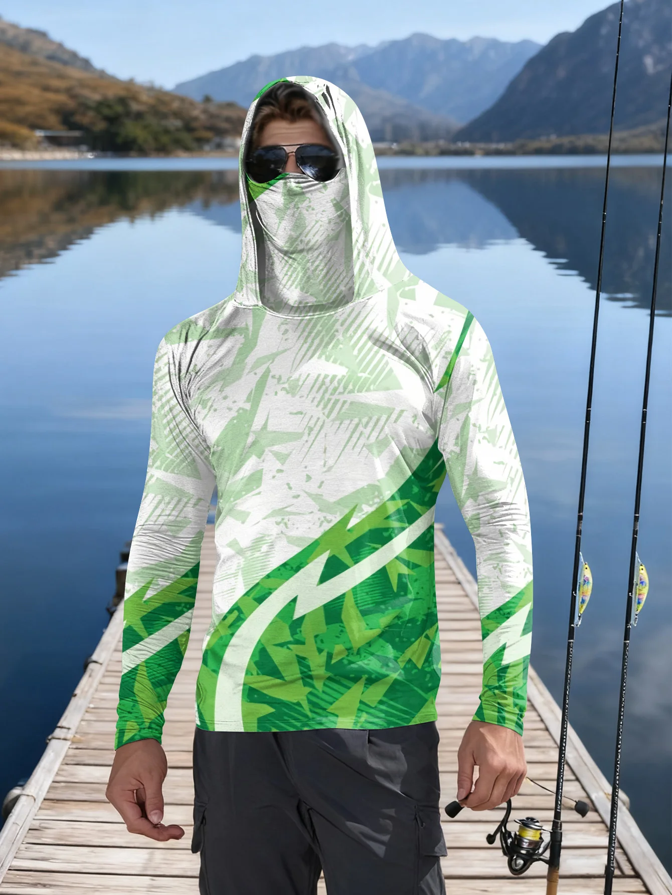 เสื้อตกปลาผู้ชาย มีฮู้ด ป้องกั - Hiking บทวิจารณ์และราคา