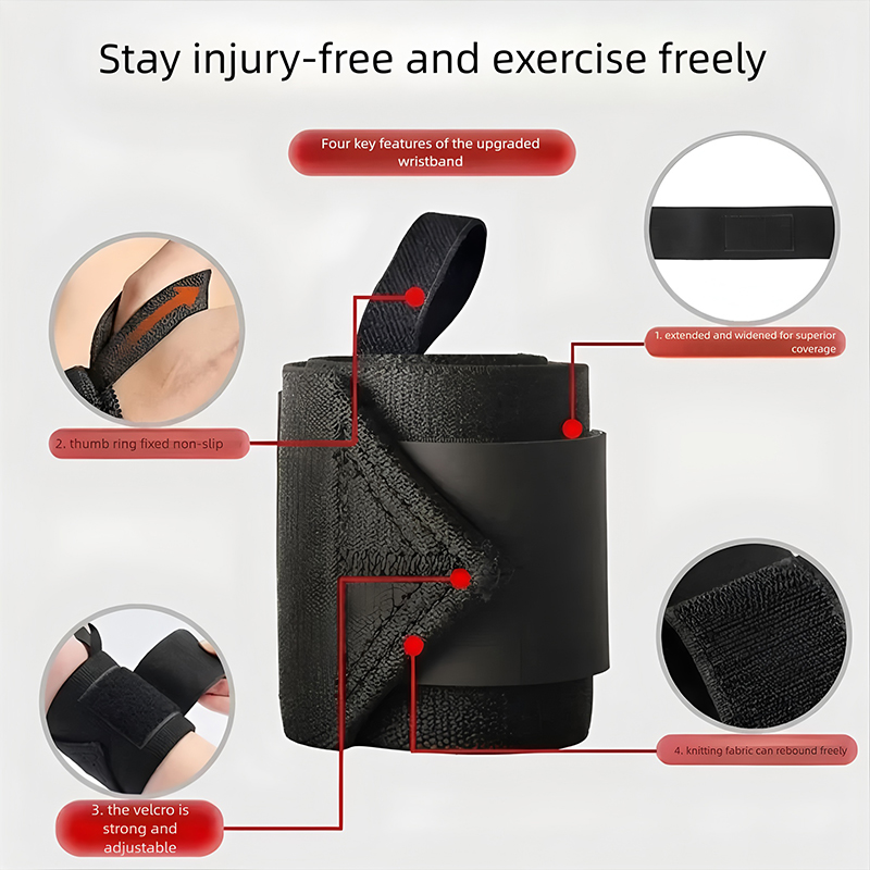 สายรัดข้อมือแบบแข็งเสริมแผ่นรอ - Wrist Wraps Weightlifting Support บทวิจารณ์และราคา