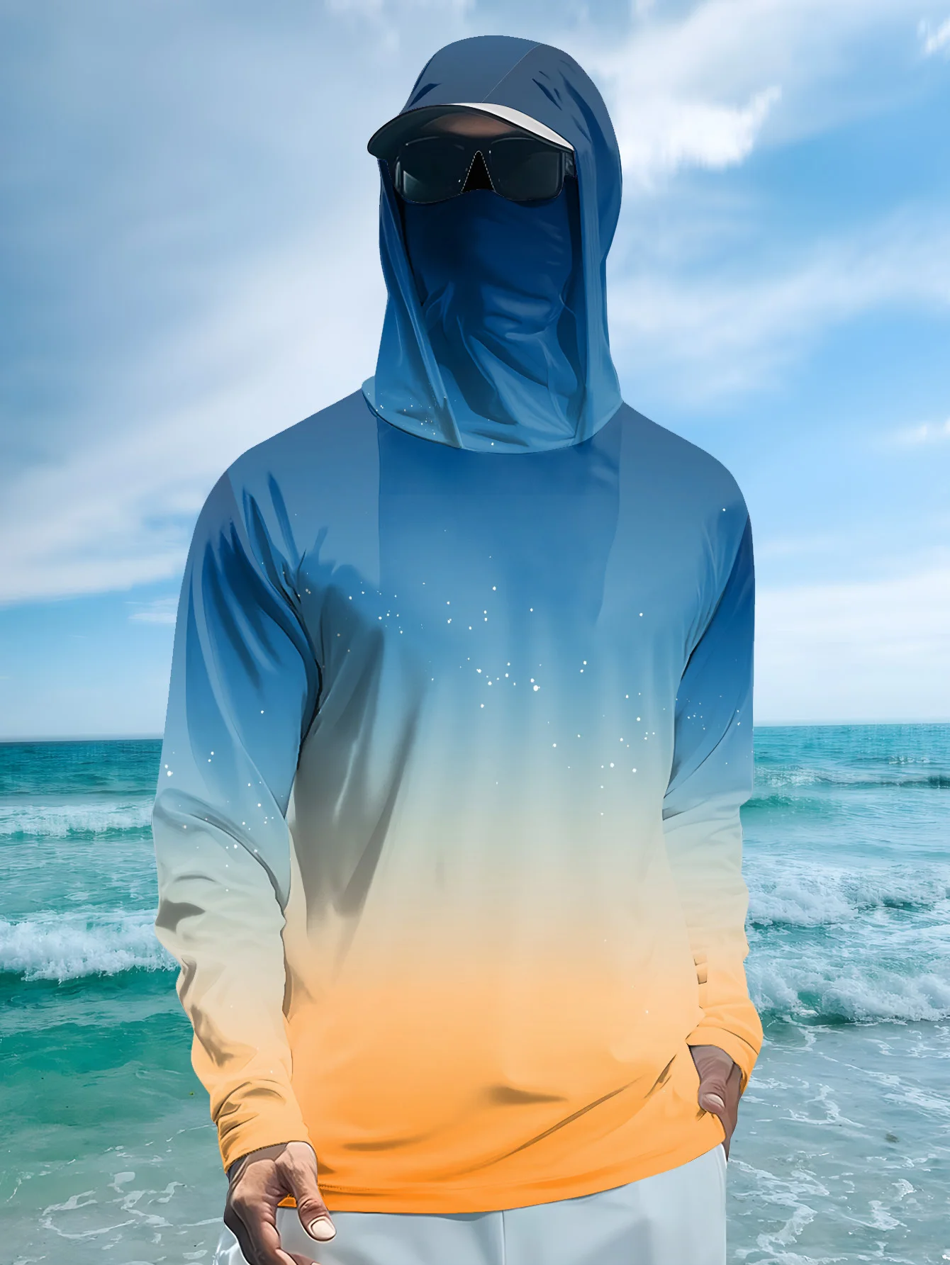 เสื้อตกปลาผู้ชาย มีฮู้ด ป้องกั - Hiking บทวิจารณ์และราคา
