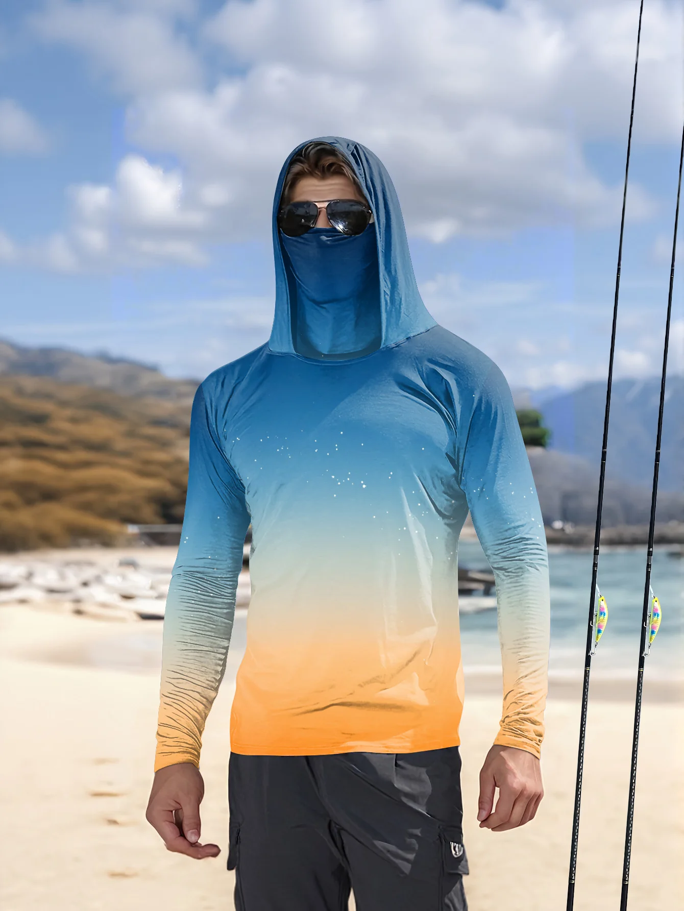 เสื้อตกปลาผู้ชาย มีฮู้ด ป้องกั - Hiking บทวิจารณ์และราคา