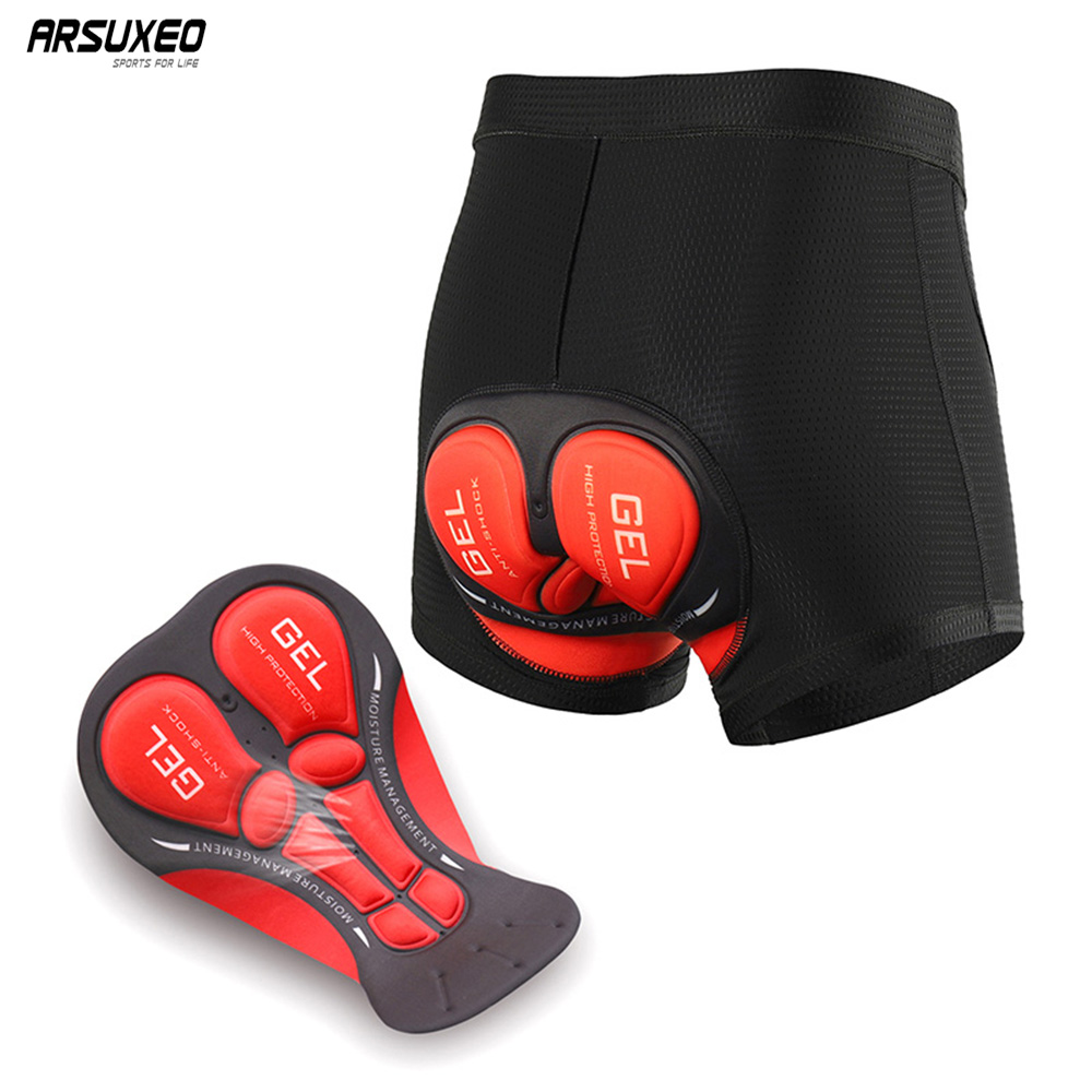 ARSUXEO กางเกงขาสั้นผู้ชายขี่จ - Padded Cycling Shorts 5D Gel บทวิจารณ์และราคา